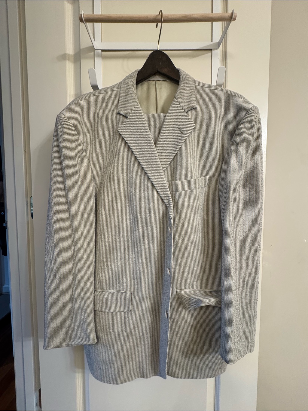Tallia Light Gray Men's Single-Breasted Sport Coat